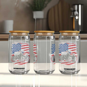 Patriotic Monster Truck Polka Dot Glass Can Dot Day Gift TS12 Print Your Wear