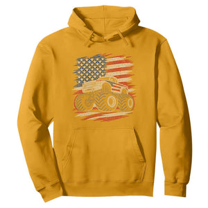 Patriotic Monster Truck Polka Dot Hoodie Dot Day Gift TS12 Gold Print Your Wear