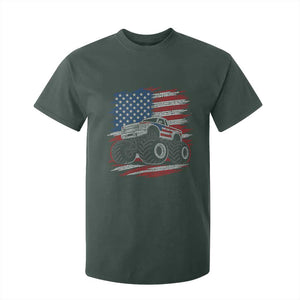 Patriotic Monster Truck Polka Dot T Shirt For Kid Dot Day Gift TS12 Dark Forest Green Print Your Wear