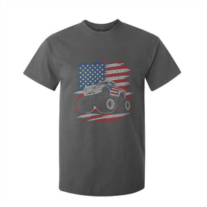 Patriotic Monster Truck Polka Dot T Shirt For Kid Dot Day Gift TS12 Dark Heather Print Your Wear