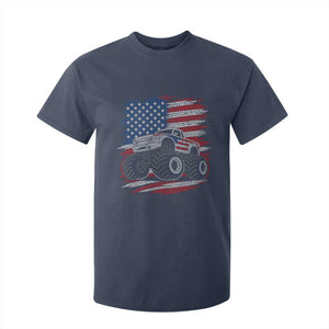 Patriotic Monster Truck Polka Dot T Shirt For Kid Dot Day Gift TS12 Navy Print Your Wear
