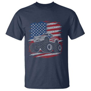 Patriotic Monster Truck Polka Dot T Shirt Dot Day Gift TS12 Navy Print Your Wear