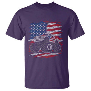 Patriotic Monster Truck Polka Dot T Shirt Dot Day Gift TS12 Purple Print Your Wear