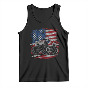 Patriotic Monster Truck Polka Dot Tank Top Dot Day Gift TS12 Black Print Your Wear