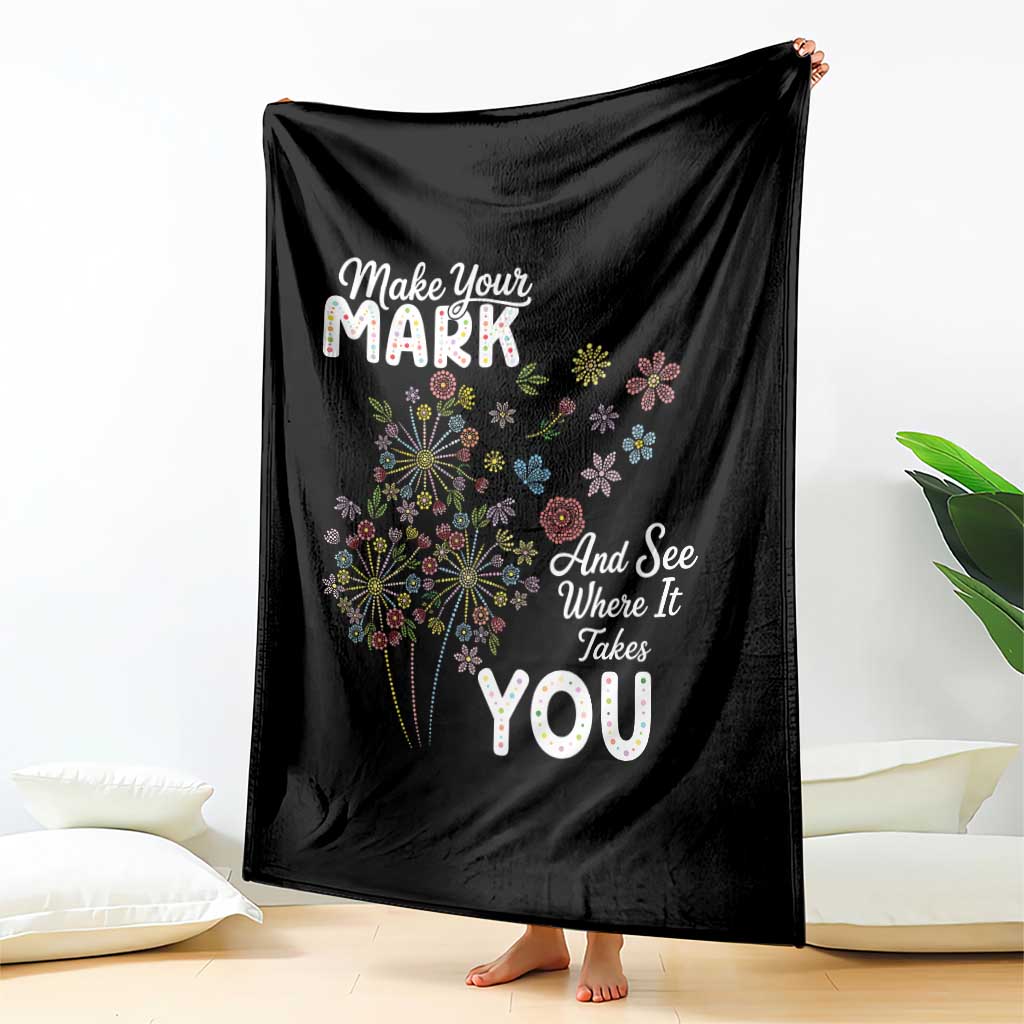 Happy Dot Day Throw Blanket Make Your Mark And See Where It Takes You TS12 Print Your Wear
