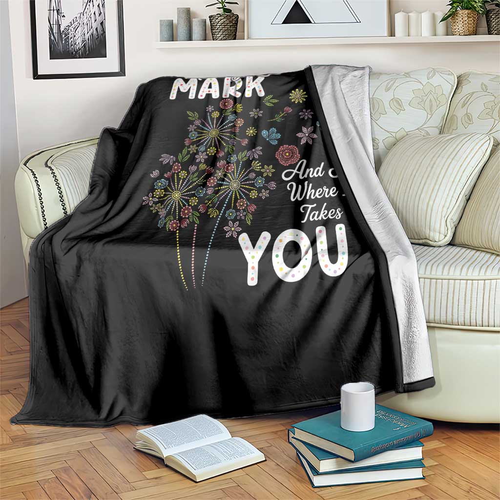 Happy Dot Day Throw Blanket Make Your Mark And See Where It Takes You TS12 Print Your Wear