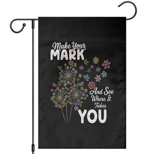 Happy Dot Day Garden Flag Make Your Mark And See Where It Takes You TS12 Black Print Your Wear
