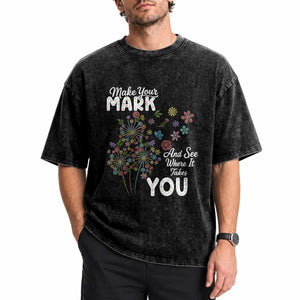 Happy Dot Day Washed Cotton T-Shirt Make Your Mark And See Where It Takes You