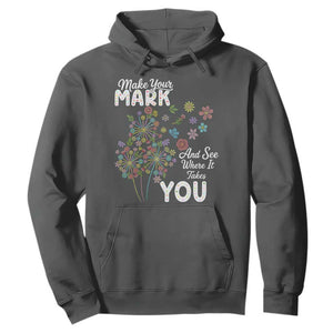 Happy Dot Day Hoodie Make Your Mark And See Where It Takes You TS12 Dark Heather Print Your Wear