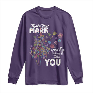 Happy Dot Day Long Sleeve Shirt Make Your Mark And See Where It Takes You TS12 Purple Print Your Wear