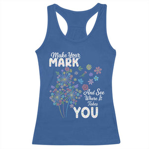 Happy Dot Day Racerback Tank Top Make Your Mark And See Where It Takes You TS12 Royal Blue Print Your Wear