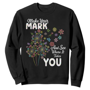 Happy Dot Day Sweatshirt Make Your Mark And See Where It Takes You TS12 Black Print Your Wear