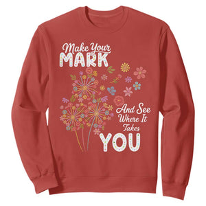 Happy Dot Day Sweatshirt Make Your Mark And See Where It Takes You TS12 Red Print Your Wear