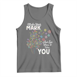 Happy Dot Day Tank Top Make Your Mark And See Where It Takes You TS12 Black Heather Print Your Wear