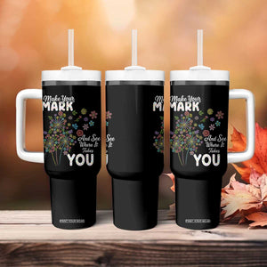 Happy Dot Day Tumbler With Handle Make Your Mark And See Where It Takes You TS12 Print Your Wear