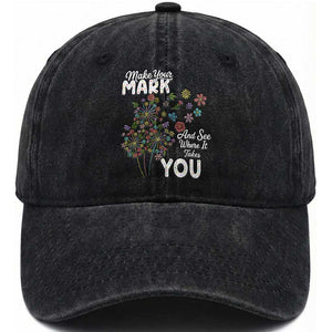 Happy Dot Day Washed Cotton Baseball Cap Make Your Mark And See Where It Takes You TS12 Print Your Wear