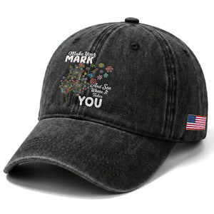 Happy Dot Day Washed Cotton Baseball Cap Make Your Mark And See Where It Takes You TS12 Print Your Wear
