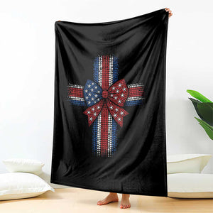 Dot Day Christian Throw Blanket Patriotic Polka Dot Cross TS12 Print Your Wear