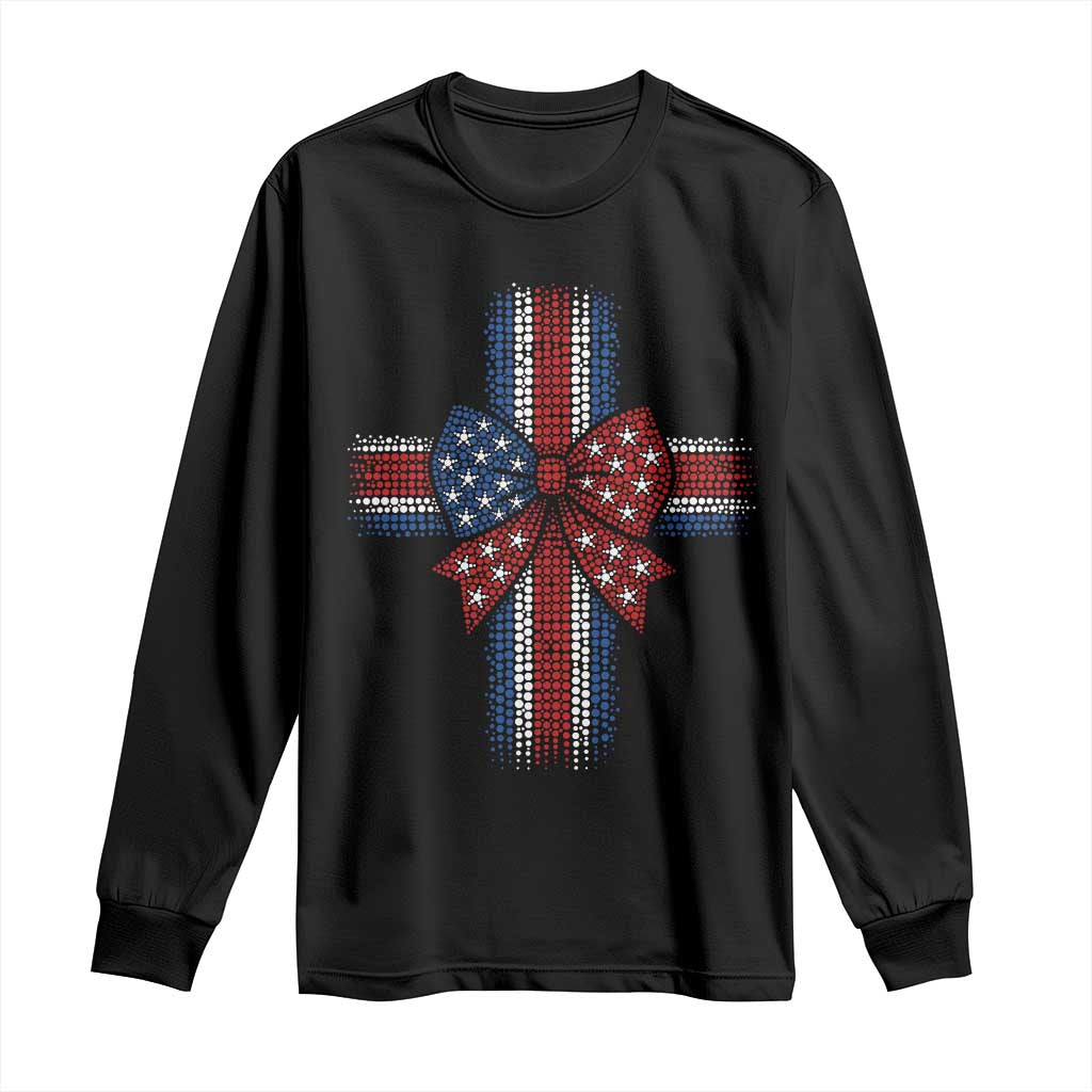 Dot Day Christian Long Sleeve Shirt Patriotic Polka Dot Cross TS12 Black Print Your Wear