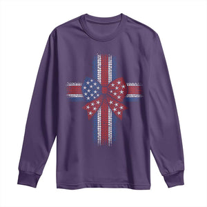Dot Day Christian Long Sleeve Shirt Patriotic Polka Dot Cross TS12 Purple Print Your Wear