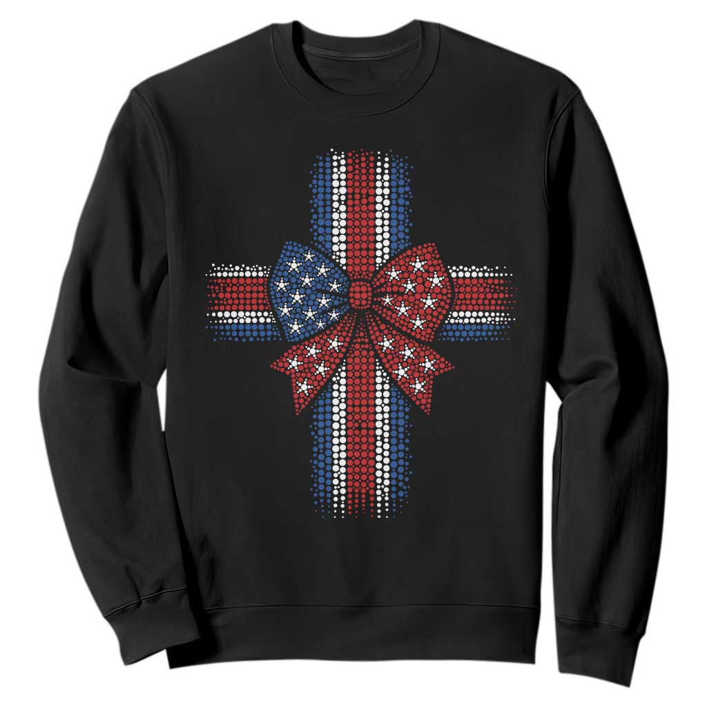 Dot Day Christian Sweatshirt Patriotic Polka Dot Cross TS12 Black Print Your Wear