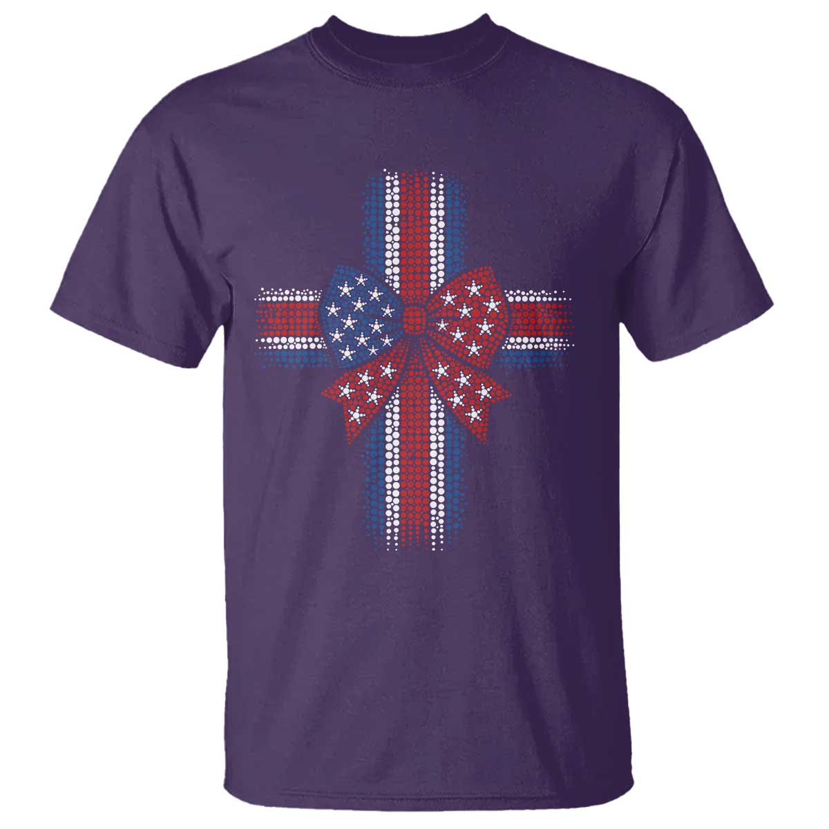 Dot Day Christian T Shirt Patriotic Polka Dot Cross TS12 Purple Print Your Wear