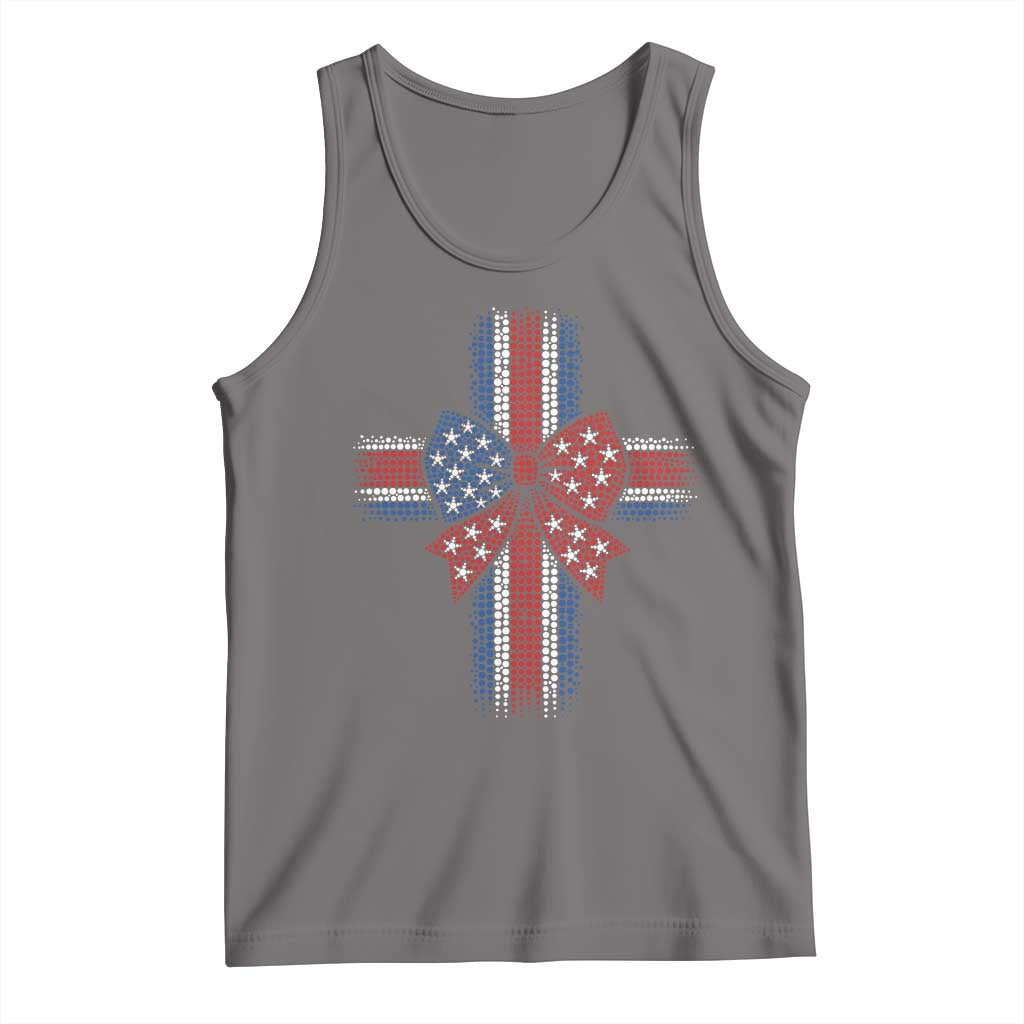 Dot Day Christian Tank Top Patriotic Polka Dot Cross TS12 Deep Heather Print Your Wear