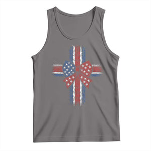 Dot Day Christian Tank Top Patriotic Polka Dot Cross TS12 Deep Heather Print Your Wear