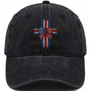 Dot Day Christian Washed Cotton Baseball Cap Patriotic Polka Dot Cross TS12 Print Your Wear