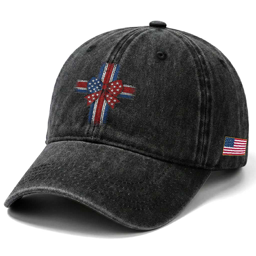 Dot Day Christian Washed Cotton Baseball Cap Patriotic Polka Dot Cross TS12 Print Your Wear