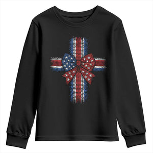 Dot Day Christian Youth Sweatshirt Patriotic Polka Dot Cross TS12 Black Print Your Wear