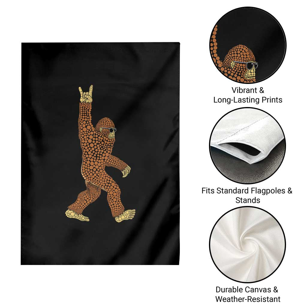 Funny Polka Dot Bigfoot Rock On Garden Flag Dot Day Gift TS12 Print Your Wear