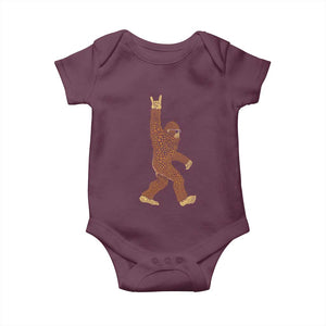 Funny Polka Dot Bigfoot Rock On Baby Onesie Dot Day Gift TS12 Maroon Print Your Wear