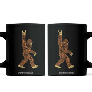 Funny Polka Dot Bigfoot Rock On Coffee Mug Dot Day Gift TS12 Black Print Your Wear