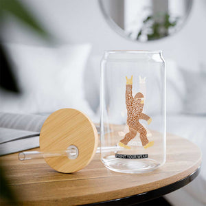 Funny Polka Dot Bigfoot Rock On Glass Can Dot Day Gift TS12 Print Your Wear