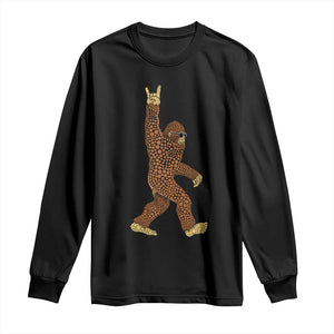 Funny Polka Dot Bigfoot Rock On Long Sleeve Shirt Dot Day Gift TS12 Black Print Your Wear
