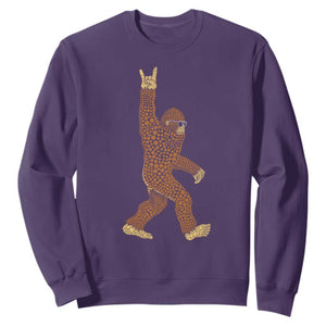 Funny Polka Dot Bigfoot Rock On Sweatshirt Dot Day Gift TS12 Purple Print Your Wear