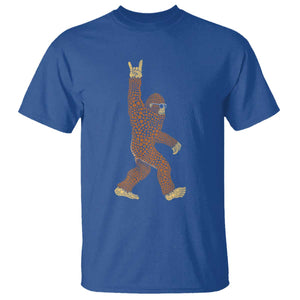 Funny Polka Dot Bigfoot Rock On T Shirt Dot Day Gift TS12 Royal Blue Print Your Wear