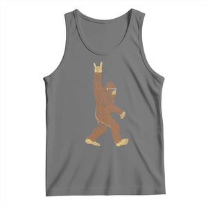 Funny Polka Dot Bigfoot Rock On Tank Top Dot Day Gift TS12 Black Heather Print Your Wear