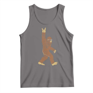Funny Polka Dot Bigfoot Rock On Tank Top Dot Day Gift TS12 Deep Heather Print Your Wear