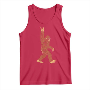 Funny Polka Dot Bigfoot Rock On Tank Top Dot Day Gift TS12 Red Print Your Wear