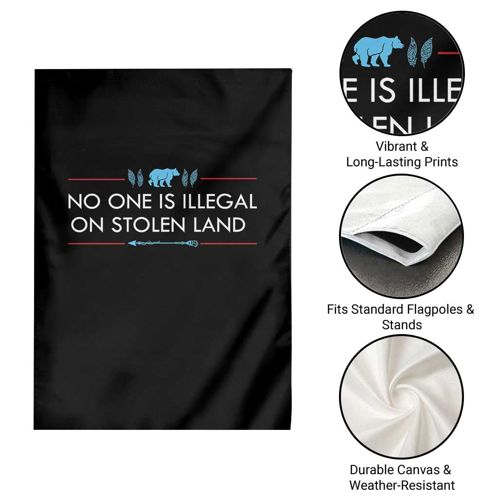 No One Is Illegal On Stolen Land Garden Flag Indigenous Peoples Pride TS12 Print Your Wear