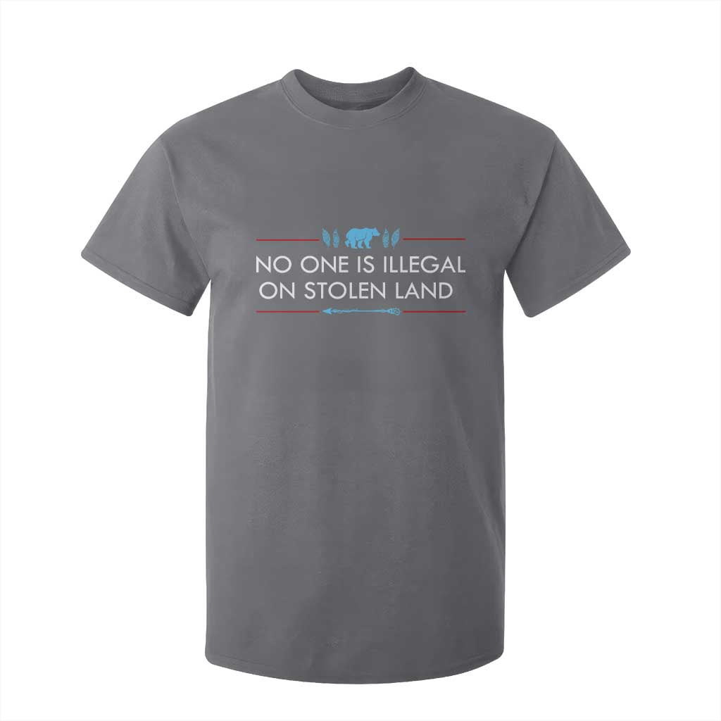 No One Is Illegal On Stolen Land T Shirt For Kid Indigenous Peoples Pride TS12 Charcoal Print Your Wear