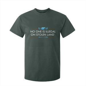 No One Is Illegal On Stolen Land T Shirt For Kid Indigenous Peoples Pride TS12 Dark Forest Green Print Your Wear