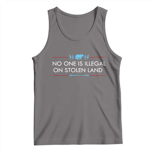 No One Is Illegal On Stolen Land Tank Top Indigenous Peoples Pride TS12 Deep Heather Print Your Wear