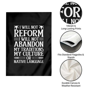 Native American Pride Garden Flag I Will Not Conform I Will Not Abandon My Traditions TS12 Print Your Wear
