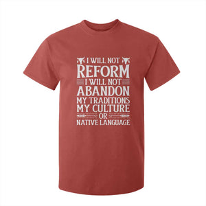 Native American Pride T Shirt For Kid I Will Not Conform I Will Not Abandon My Traditions TS12 Red Print Your Wear