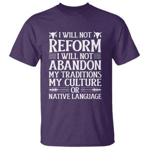 Native American Pride T Shirt I Will Not Conform I Will Not Abandon My Traditions TS12 Purple Print Your Wear