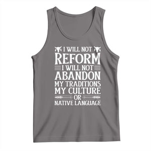 Native American Pride Tank Top I Will Not Conform I Will Not Abandon My Traditions TS12 Deep Heather Print Your Wear