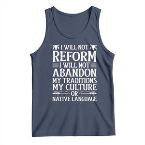 Native American Pride Tank Top I Will Not Conform I Will Not Abandon My Traditions TS12 Navy Print Your Wear